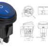 PRZEŁĄCZNIK OKRĄGŁY HERMETYCZNY NIEBIESKI 230 MKO DWUTOROWY