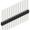 Pin header, 15 pole, pitch 1.27 mm, straight, black, 10060316