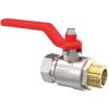 Ball valve, L 58.5 mm, 50 bar, brass, nickel-plated, for pipe systems, 103105