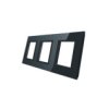 Livolo Potrójna Czarna Ramka Szklana 222 X 80Mm Livolo-Gpf-3-62