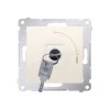 Simon 54 Łącznik na kluczyk jednobiegunowy 2 pozycyjny 0-I styk N/O 5 A krem DW1K.01/41