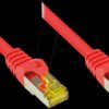 8070R-002R Patch cable - Cat.-7 raw cable, red, 0.15m