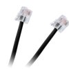 Kabel telefoniczny wtyk - wtyk 7,5m czarny