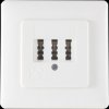 BS74041W Telephone socket, TAE NFN, white, flush-mounted