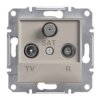 ASFORA Gniazdo antenowe R/TV/SAT przelotowe (8dB) brąz EPH3500369 SCHNEIDER ELECTRIC