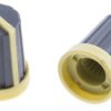 Pokrętło potencjometru oś: 6mm średnica: 13mm Okrągłe Guma Szary RS PRO