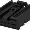 Socket, unequipped, 5 pole, straight, 1 row, black, 1438992-1