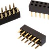 Socket header, 8 pole, pitch 2.54 mm, straight, black, 61300825721