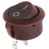 Przełącznik kołyskowy stabilny okrągły brązowy ON-OFF