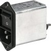 IEC plug C14, 50 to 60 Hz, 2 A, 250 VAC, 4 mH, faston plug 6.3 mm, 4302.5312