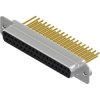D-Sub socket, 37 pole, standard, equipped, straight, wire-wrap, 164A10449X