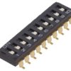 Przełącznik Dip-Switch Ilość Sekcji 10 On-Off 0,025A/24Vdc A6s-0102-H