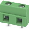 PCB terminal, 2 pole, pitch 7.62 mm, AWG 26-16, 16 A, screw connection, green, 1707027