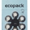 6x baterie do aparatów słuchowych ecopack Varta 13