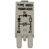 Moduł; sygnalizacyjny; zabezpieczający; LV M93G; 110÷230V; DC; AC; zielony; polaryzacja A1+; do gniazda; szary; Relpol; RoHS