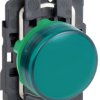 Signal light, illuminable, waistband round, green, front ring black, mounting Ø 22 mm, XB5AVB3