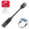 Kabel OTG Adapter USB typ-C / mini Jack 3,5mm 4-polowy (wtyk / gniazdo) 11cm
