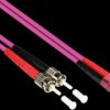 LW-810LT4 Duplex Jumper OM4 50/125µ LC/ST, 10m, violet