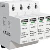 Zabezpieczenie przeciwprzepięciowe Trzy-fazowy, 50kA, 1,35kV, montaż na szynie DIN, RS PRO