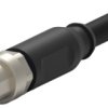 Sensor actuator cable, M8-cable plug, straight to open end, 4 pole, 1.5 m, PUR, black, 4 A, 2273006-1