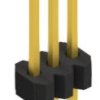 Pin header, 3 pole, pitch 1.27 mm, straight, black, 10060377
