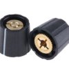 Pokrętło potencjometru oś: 3.2mm średnica: 15.5mm Okrągłe Nylon Czarny Sifam