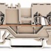 3-wire feed-through terminal, spring-clamp connection, 0.08-1.5 mm², 1 pole, 15 A, light gray, 279-993