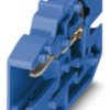 COMBI jack, spring balancer connection, 0.08-4.0 mm², 1 pole, 24 A, 6 kV, blue, 3042227