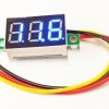 Woltomierz panelowy LED 4V-30V niebieski 3 przewody