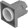 Pushbutton, 30 x 30 mm, illuminable, groping, waistband square, front ring gray, 704.731.1