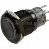 Przycisk stabilny 19mm płaski LED nieb.12V czarny