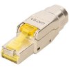 Wtyk modularny RJ45 kat.6A, PoE++, 10GbE, ekranowany, metalowy, beznarzędziowy, AWG 27-22,linka/drut DN-93638
