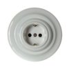 CERAMICZNE GNIAZDO SCHUKO PODTYNKOWE BIAŁE Z RAMĄ 2GP03SWBR