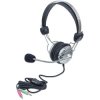 Manhattan 175517 Stereo Over-Ear Headset (3.5mm), Microphone Boom (padded), Adj
