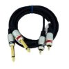Kabel audio 2xwt.Jack 6,3 mono/2xwt.RCA MK50 10m
