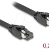 80231 Patch cable, Cat.8.1 S/FTP, 0.25 m, black