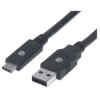 Kabel USB 3.2 Gen1 Typ-C / A 2m 5Gbps 60W 3A M/M Czarny