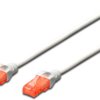 Patch cable, RJ45 plug, straight to RJ45 plug, straight, Cat 6, U/UTP, LSZH, 0.25 m, white, DK-1617-0025/WH