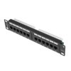 Patch panel 12 port 1U 10 kat.6 czarny LANBERG PPU6-9012-B
