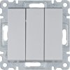 Lumina Łącznik 3-klawiszowy 3-biegunowy srebrny WL0072