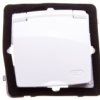 Karo Gniazdo Bryzgoszczelne Z/U Schuko Ip44 Klapka Biała Gph-1Ss/M/00/W