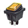Przełącznik kołyskowy ON-OFF wodoodporny żółty (230V)