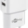 USB socket charger, Euro plug to 2x USB-A socket, 2.4 A, white