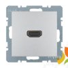 B.Kwadrat/B.7 Gniazdo HDMI multimedialne z przyłączem 90° aluminiowy mat lakierowany 3315431404 HAGER