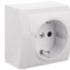 Bis Gniazdo Pojedyncze Z/U Schuko Z Przesłonami Białe Gn-1Bsp/00