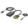 SpeaKa Professional SP-6014508 AV Adapter VGA Jack to HDMI 1920x1080 Pixel