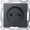 MERTEN Gniazdo pojedyncze bez uziemienia z przesłoną zaciski śrubowe antracyt system M MTN2000-0414 SCHNEIDER ELECTRIC