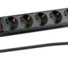 19"-german schuko-style power strip, 8-way, 2 m, 16 A, black, EK631DE.2