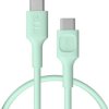 KABEL USB-C / USB-C Greencell PowerFlex 30cm PD 100W zielony silikonowy