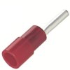 Końcówka pinowa, 1.9mm średnica, 12mm długość, Czerwony, 16AWG - 22AWG